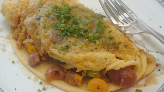 Hot Dog Omelet Recipe